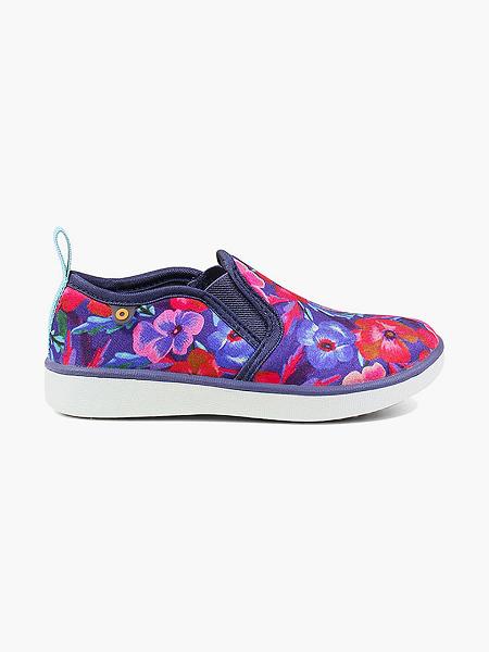 BOGS Schuhe Deutschland - Kicker Slip On Pansies Slip-On Schuhe Kinder Indigo Multi DE24560